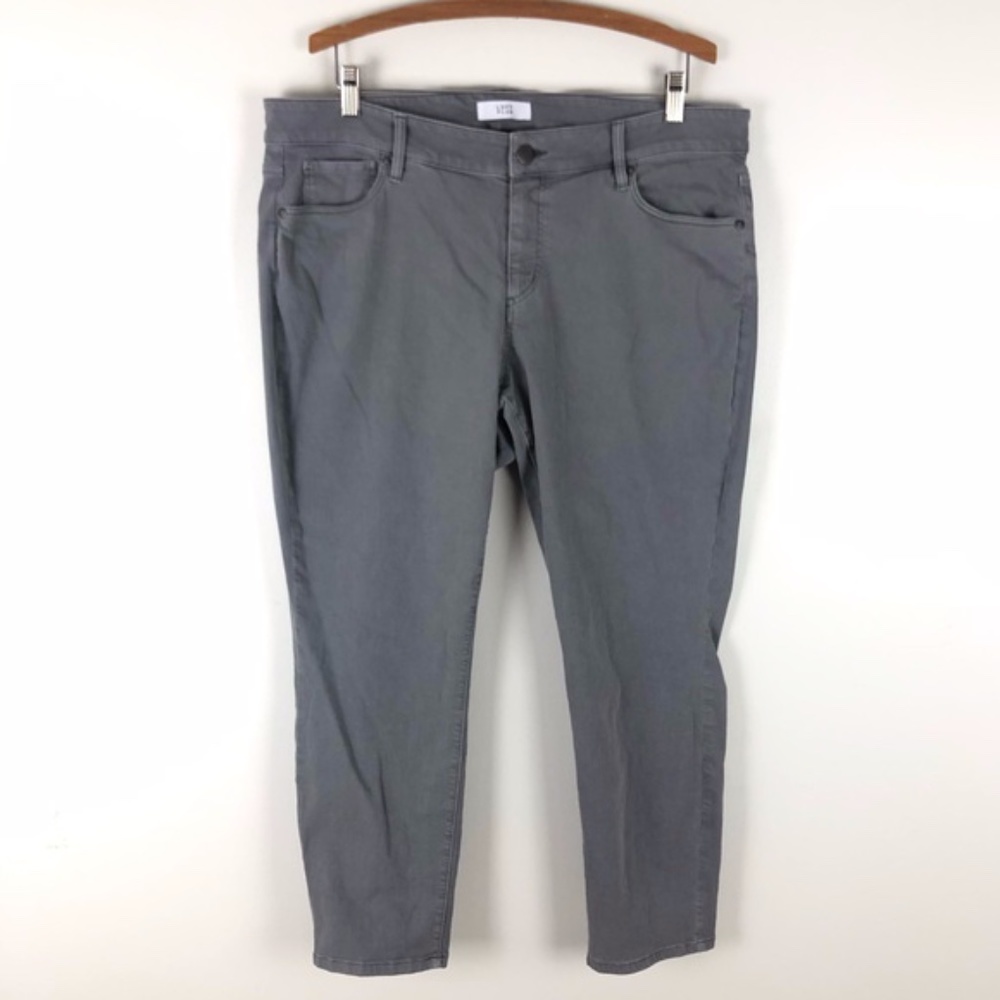 Loft plus moden skinny crop jeans gray 0049